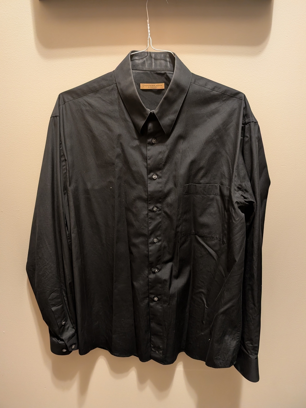 Donna Karan Black Men's Dress Shirt